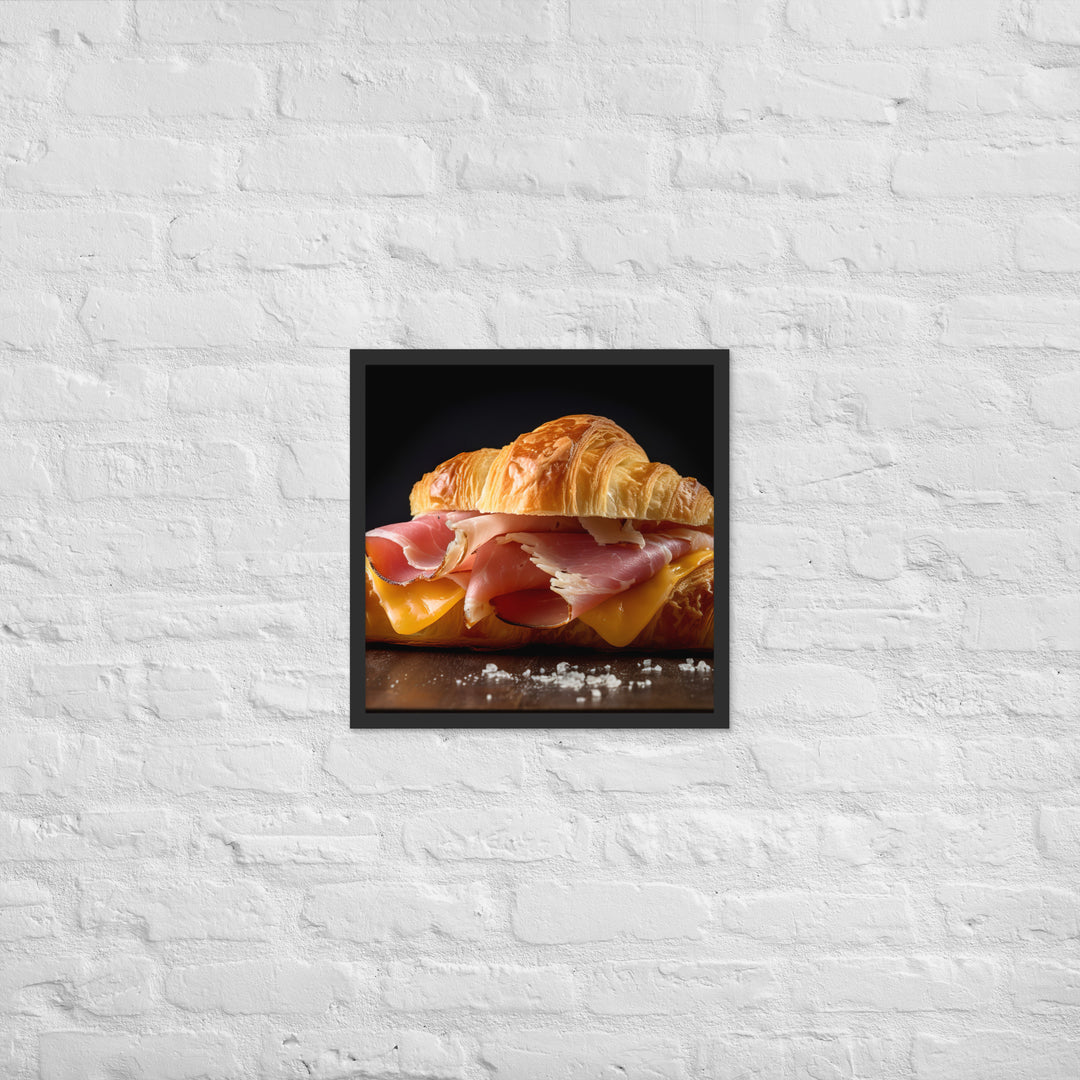 Ham and Cheese Croissant Framed poster 🤤 from Yumify.AI