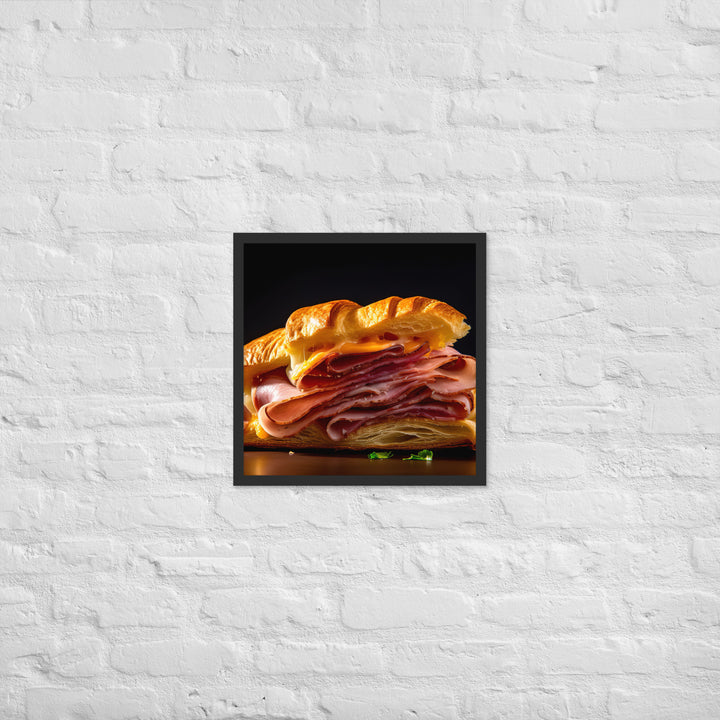 Ham and Cheese Croissant Framed poster 🤤 from Yumify.AI