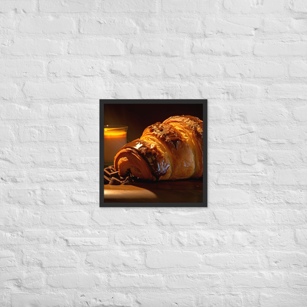 Chocolate Croissant Framed poster 🤤 from Yumify.AI