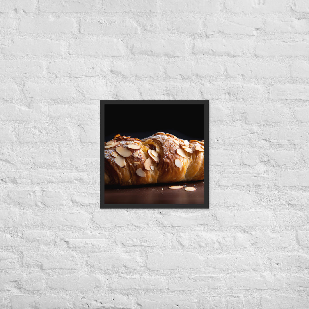 Almond Croissant Framed poster 🤤 from Yumify.AI