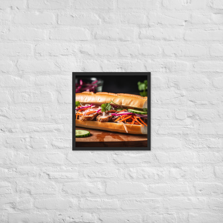 Grilled Pork and Pickled Vegetables Framed poster 🤤 from Yumify.AI