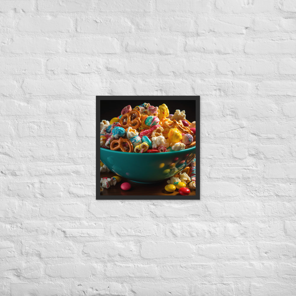 Popcorn Party Mix Framed poster 🤤 from Yumify.AI