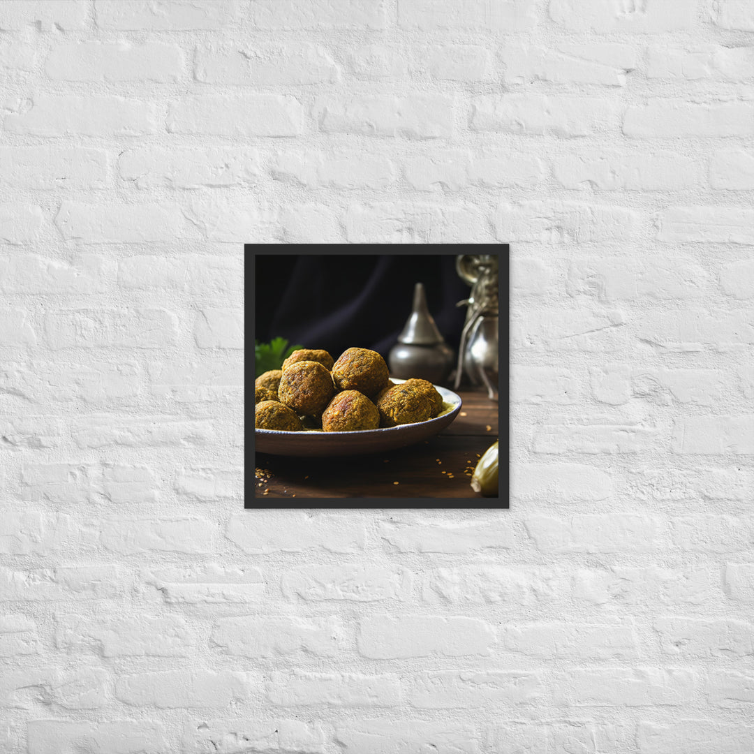 Traditional Falafel Recipe Framed poster 🤤 from Yumify.AI