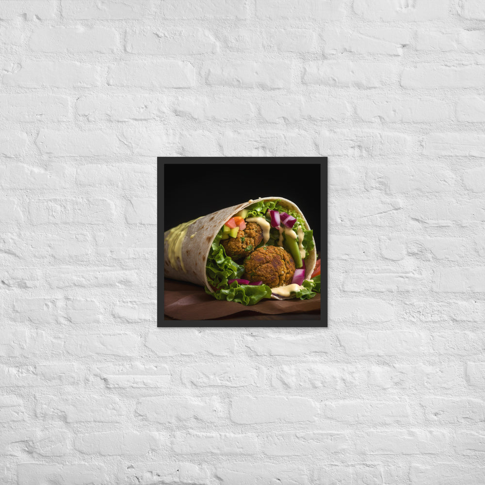 Spicy Falafel Wrap Framed poster 🤤 from Yumify.AI