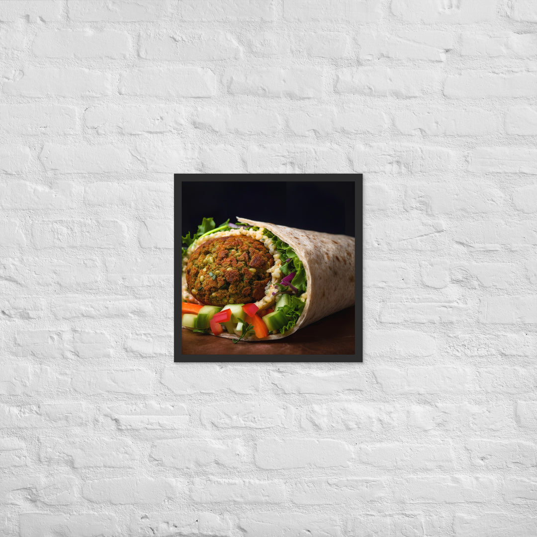 Spicy Falafel Wrap Framed poster 🤤 from Yumify.AI