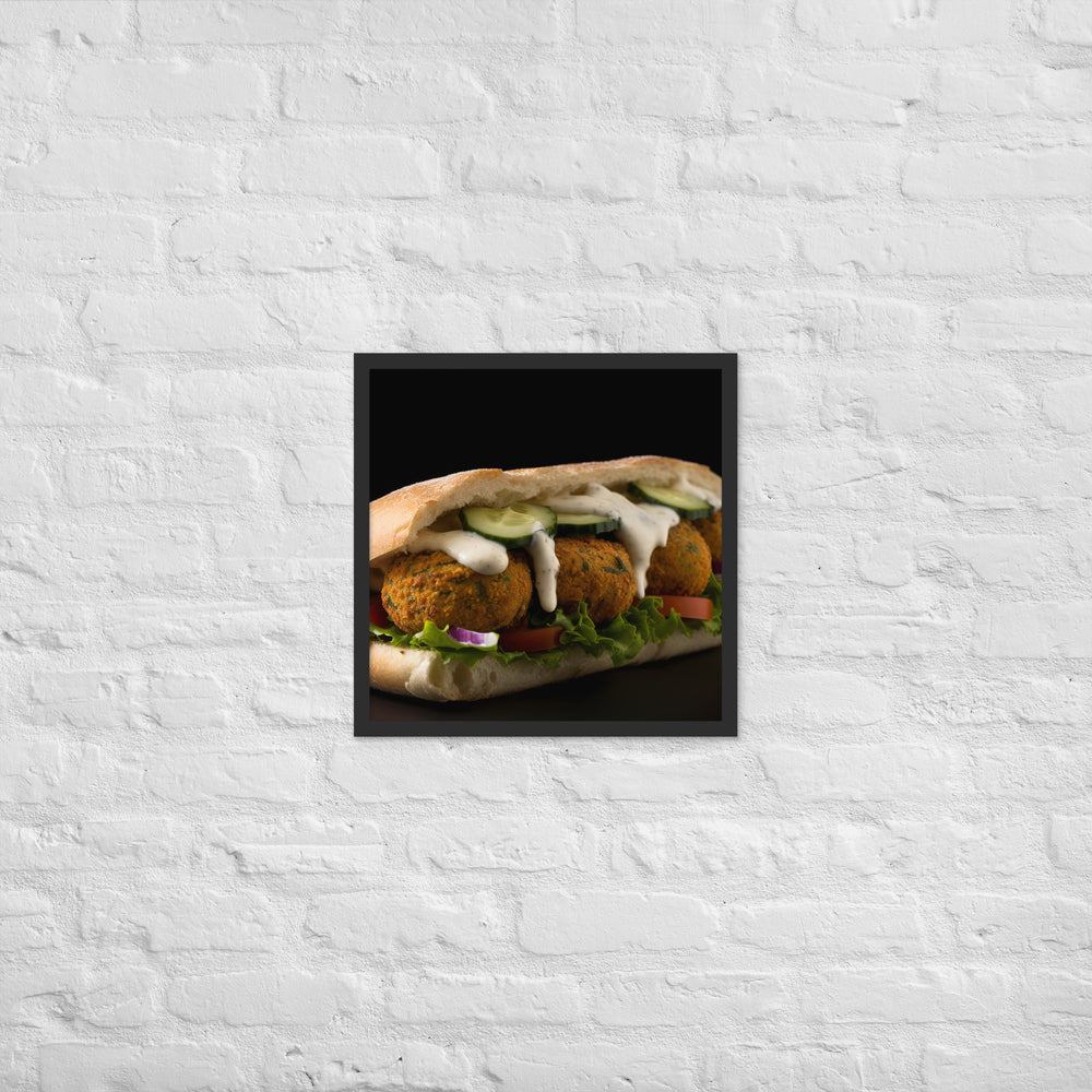 Falafel Sandwich Framed poster 🤤 from Yumify.AI