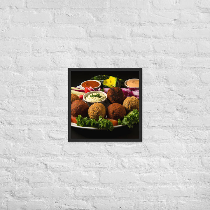 Falafel Platter Framed poster 🤤 from Yumify.AI