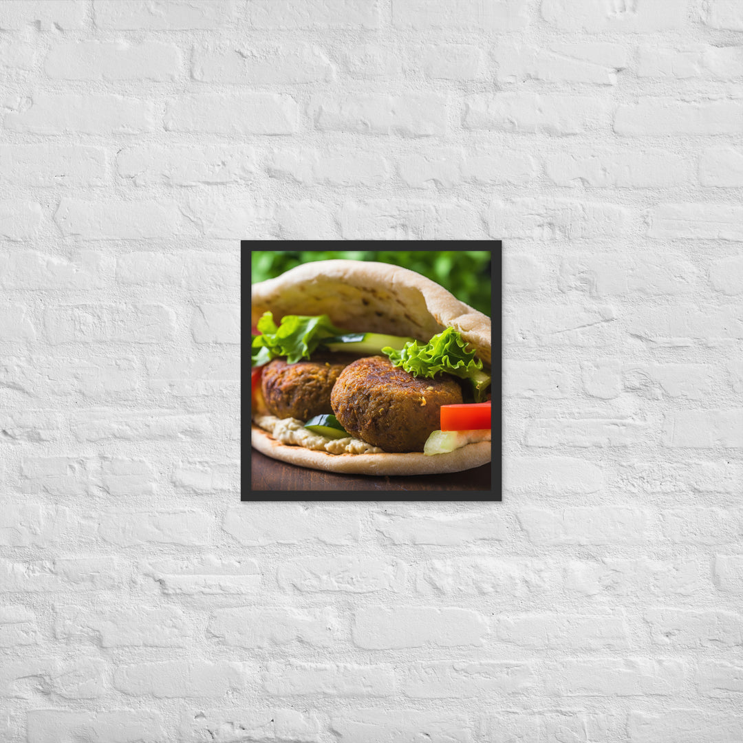 Delicious Falafel Pita Framed poster 🤤 from Yumify.AI