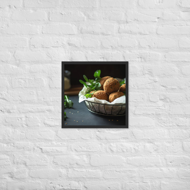 Crispy Falafel Balls Framed poster 🤤 from Yumify.AI