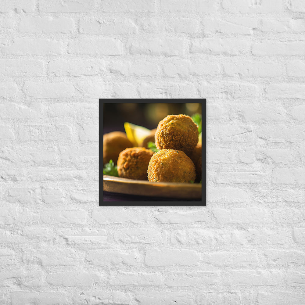 Crispy Falafel Balls Framed poster 🤤 from Yumify.AI