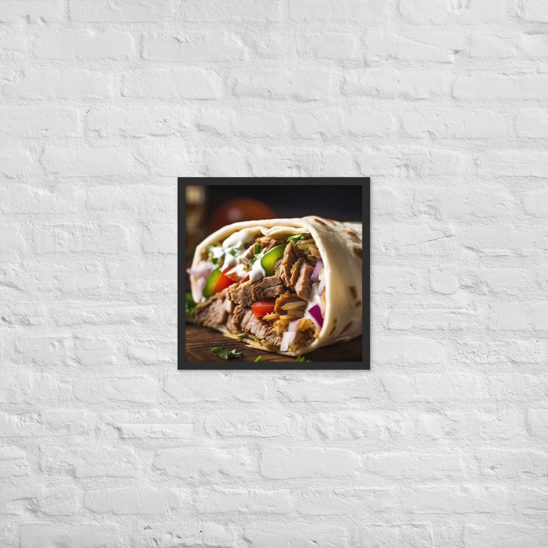 Shawarma Delight Framed poster 🤤 from Yumify.AI