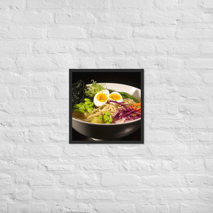 Vibrant Vegetable Ramen Framed poster 🤤 from Yumify.AI