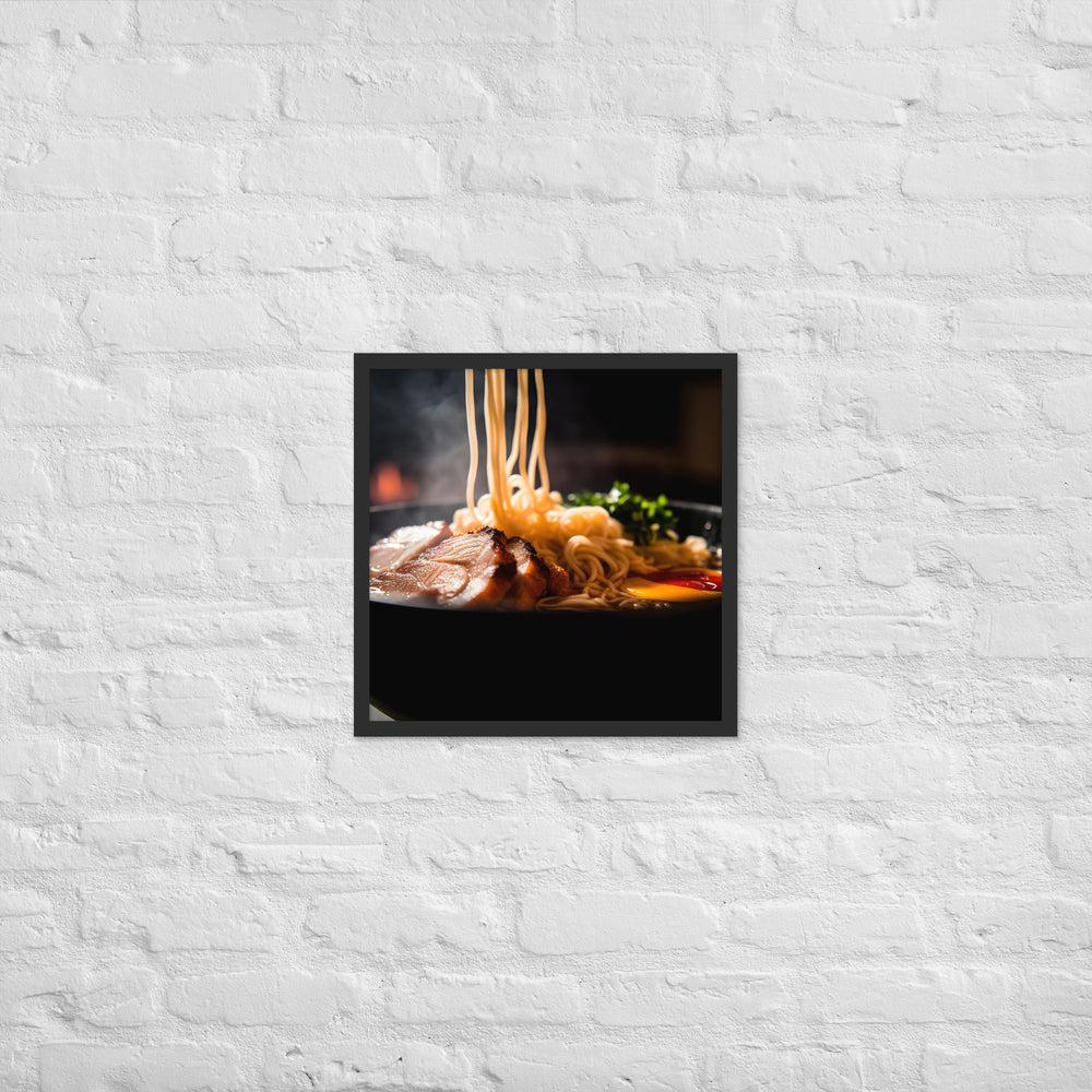 Steamy Pork Ramen Framed poster 🤤 from Yumify.AI