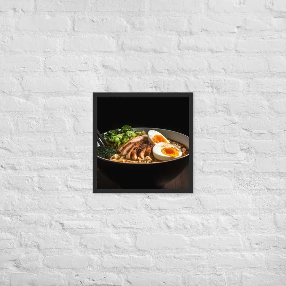 Spicy Chicken Ramen Framed poster 🤤 from Yumify.AI