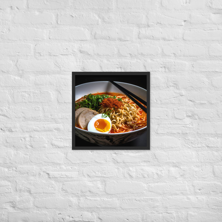 Spicy Chicken Ramen Framed poster 🤤 from Yumify.AI