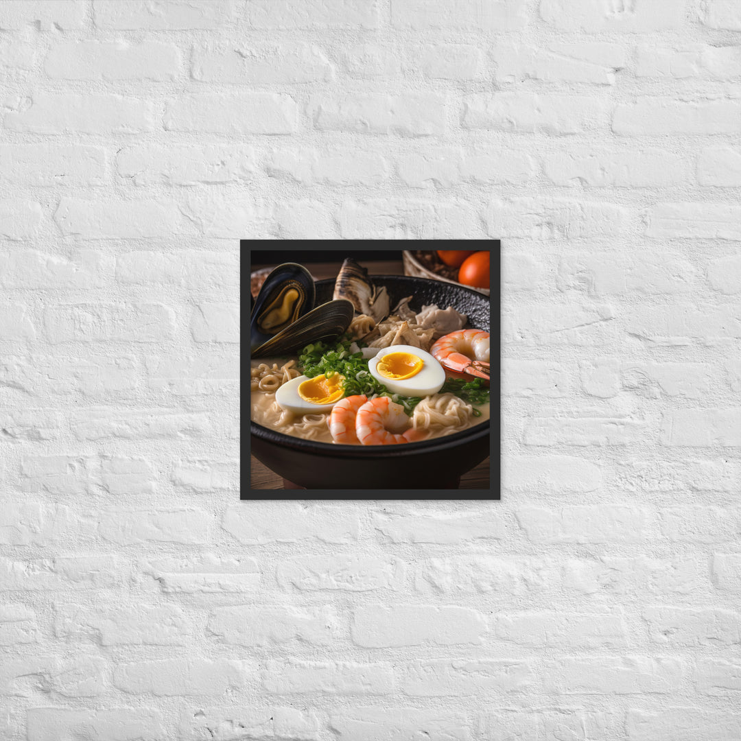 Seafood Ramen Framed poster 🤤 from Yumify.AI