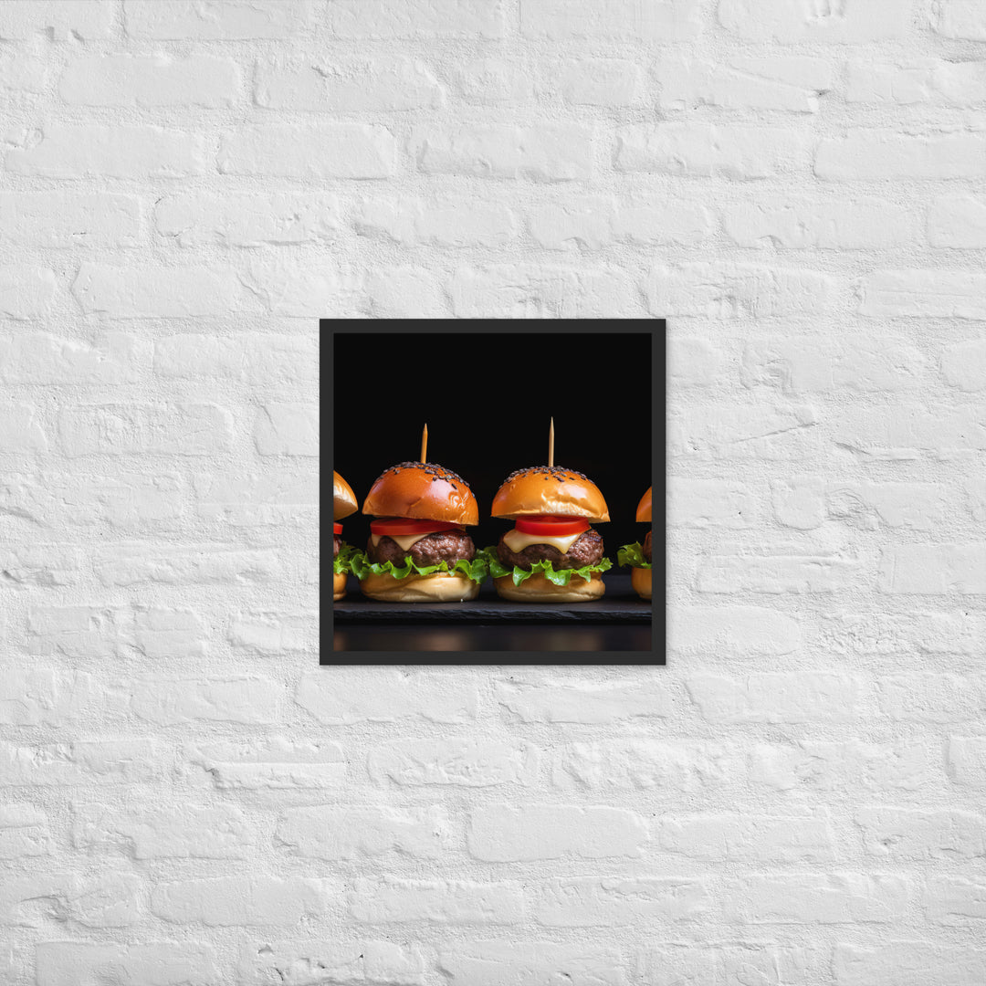 Slider Burgers Framed poster 🤤 from Yumify.AI