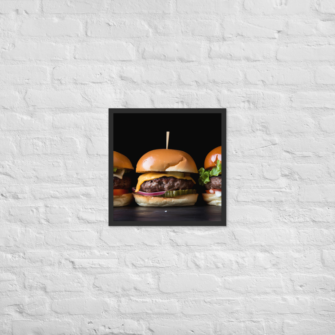 Slider Burgers Framed poster 🤤 from Yumify.AI