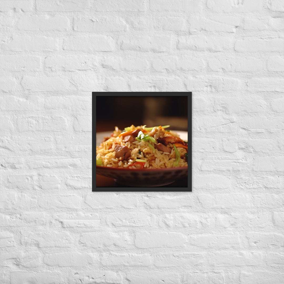 Yangzhou Fried Rice Framed poster 🤤 from Yumify.AI