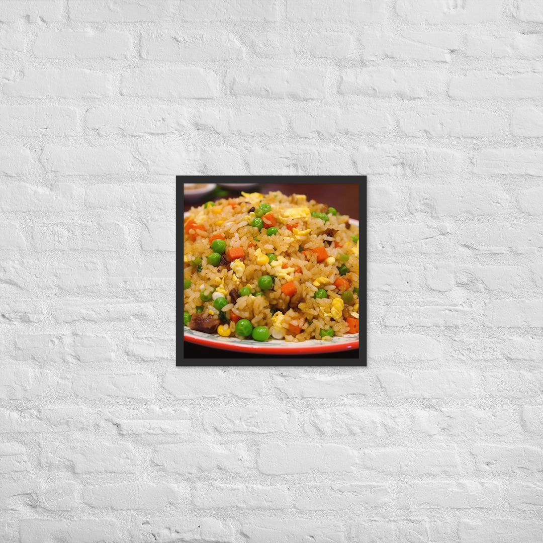 Yangzhou Fried Rice Framed poster 🤤 from Yumify.AI