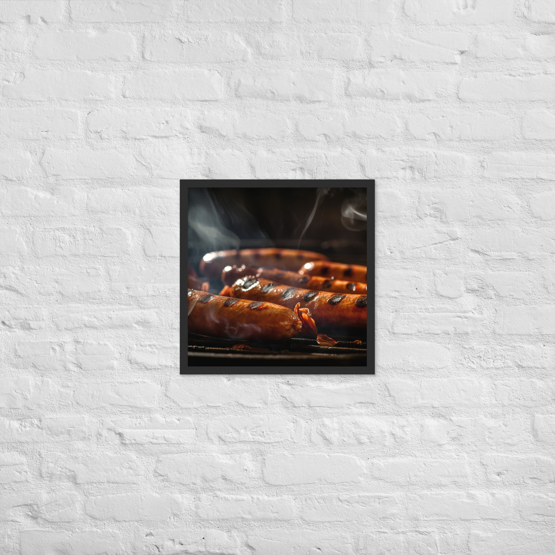 Sausage BBQ Framed poster 🤤 from Yumify.AI