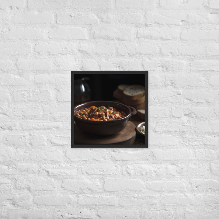 Sausage and Bean Stew Framed poster 🤤 from Yumify.AI