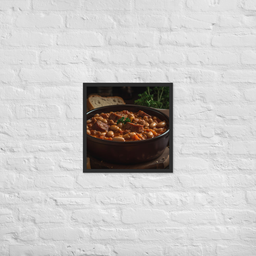 Sausage and Bean Stew Framed poster 🤤 from Yumify.AI