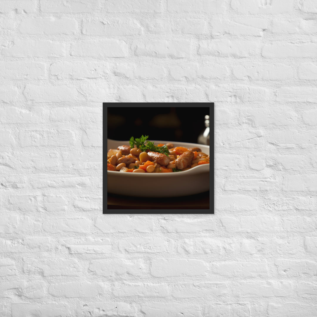 Sausage and Bean Casserole Framed poster 🤤 from Yumify.AI