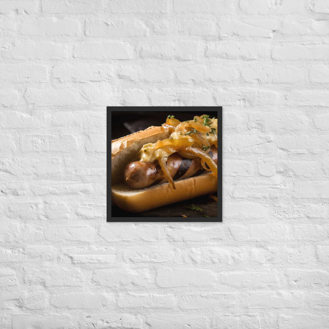 Grilled Bratwurst Framed poster 🤤 from Yumify.AI