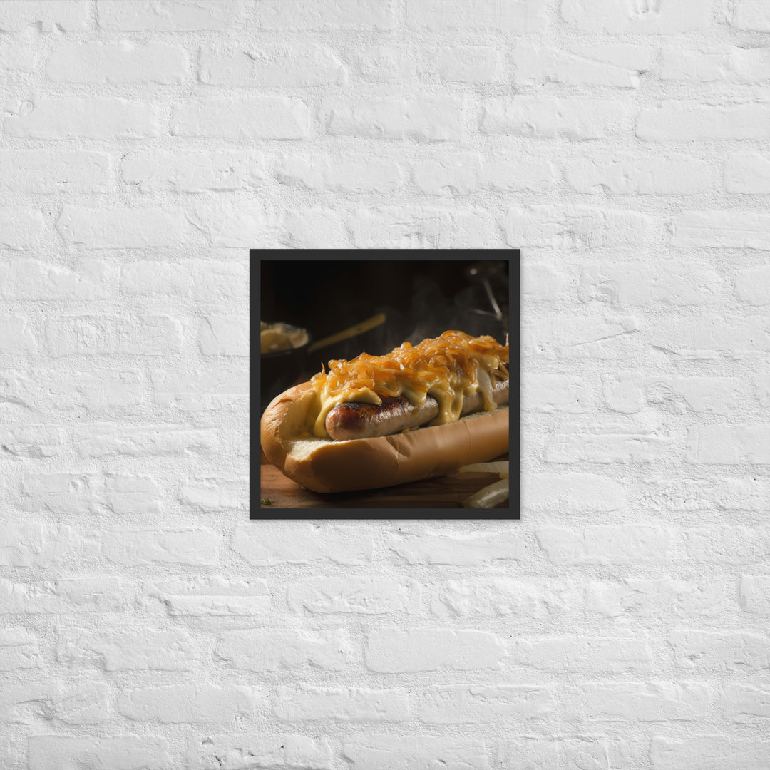 Grilled Bratwurst Framed poster 🤤 from Yumify.AI