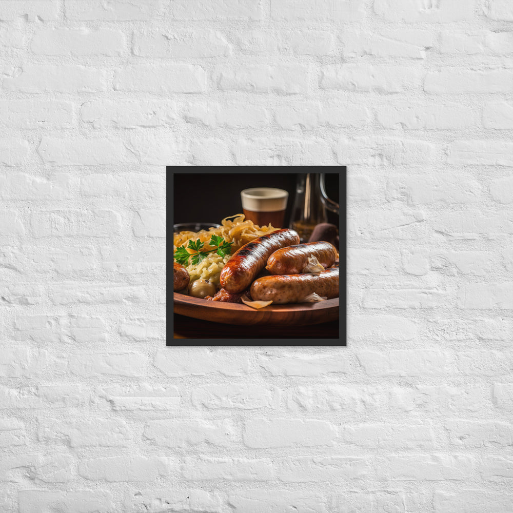 German Bratwurst Boil Up Framed poster 🤤 from Yumify.AI