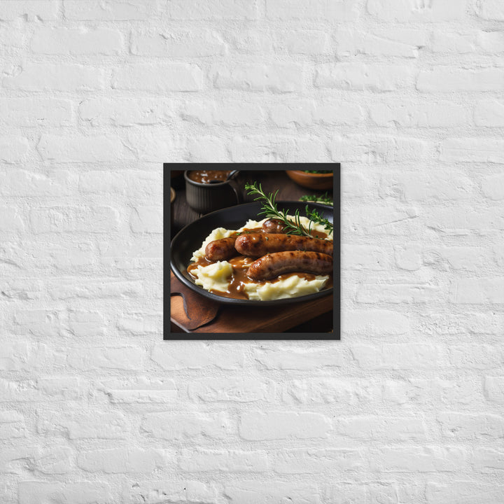 Bangers and Mash Framed poster 🤤 from Yumify.AI