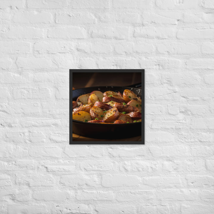 Baked Sausage and Potato Skillet Framed poster 🤤 from Yumify.AI