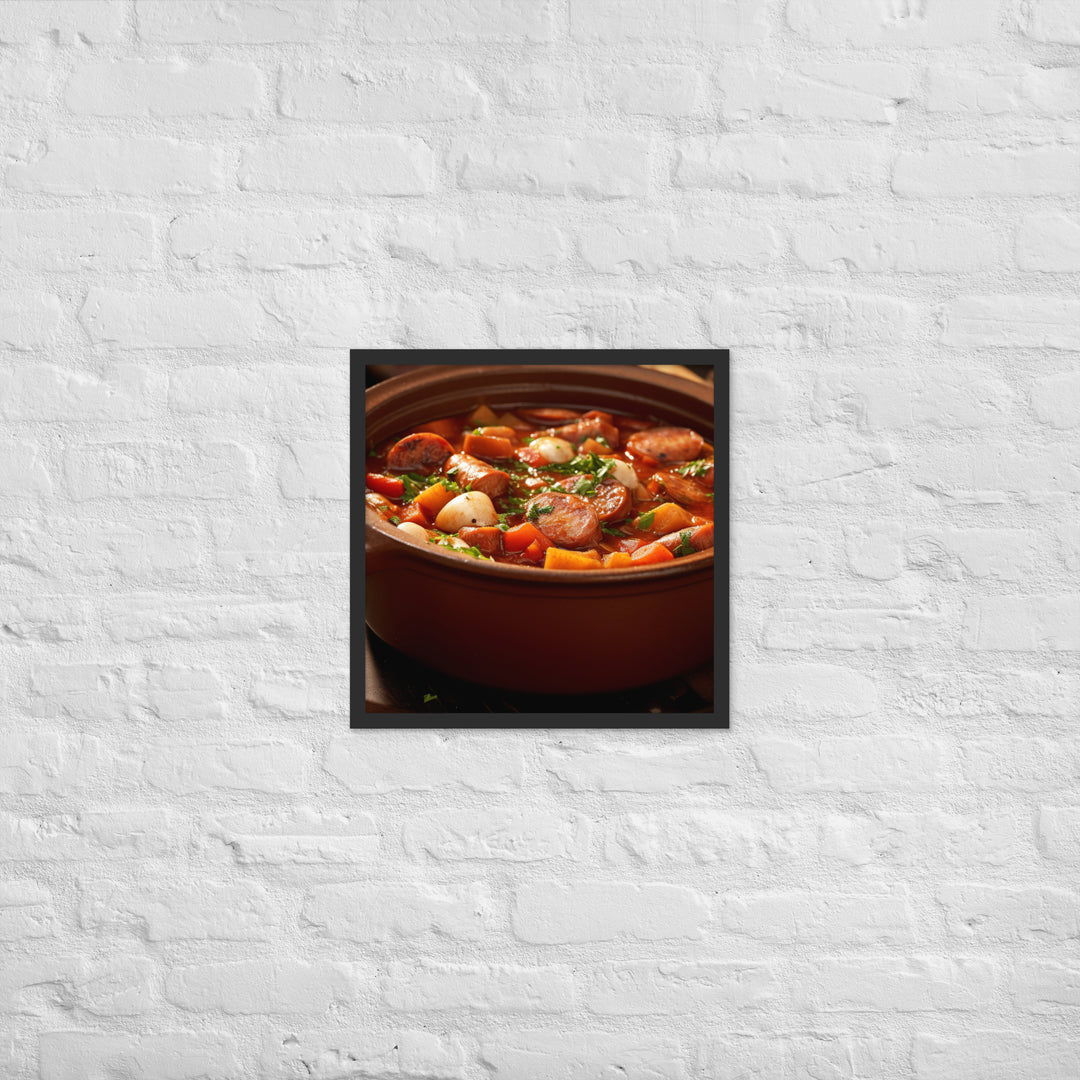 Sausage Stew Framed poster 🤤 from Yumify.AI