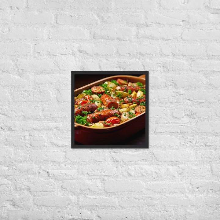 Sausage Casserole Framed poster 🤤 from Yumify.AI