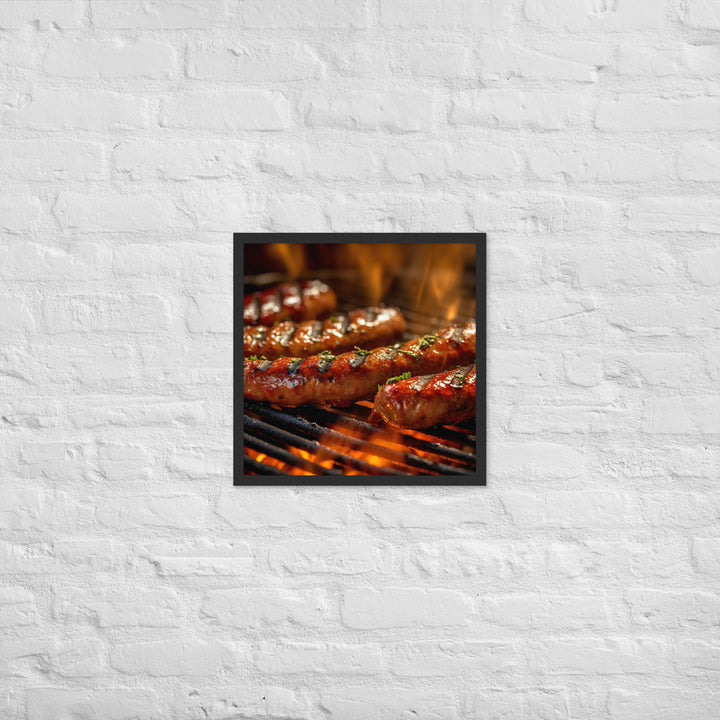 Grilled Sausage Framed poster 🤤 from Yumify.AI