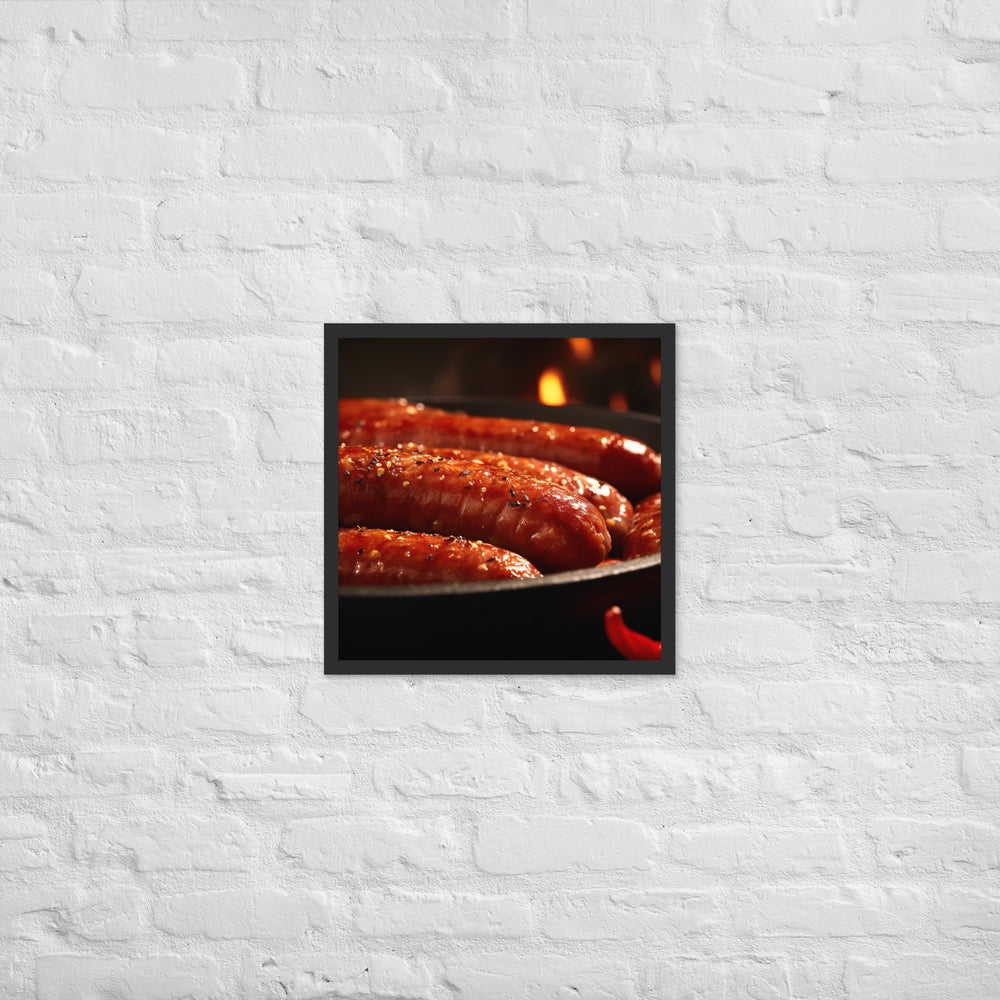 Baked Sausage Framed poster 🤤 from Yumify.AI