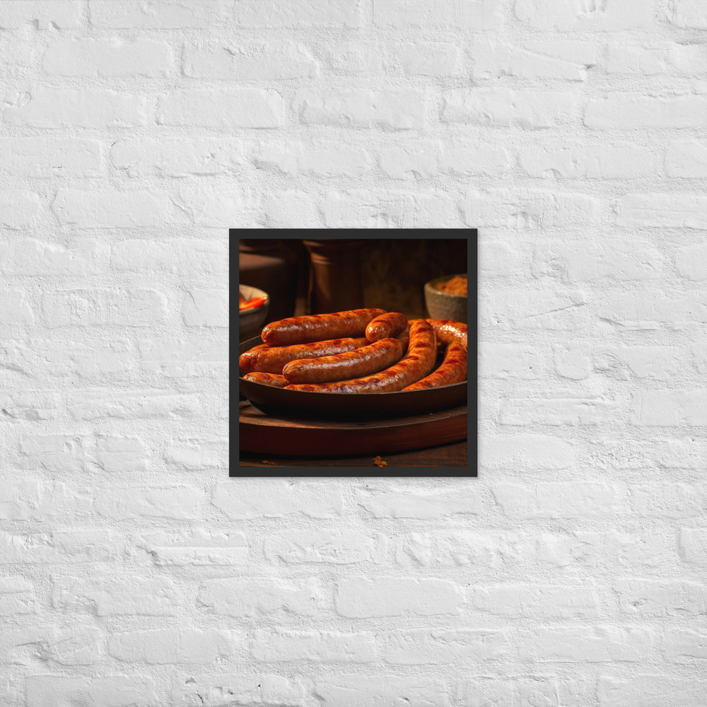 Baked Sausage Framed poster 🤤 from Yumify.AI