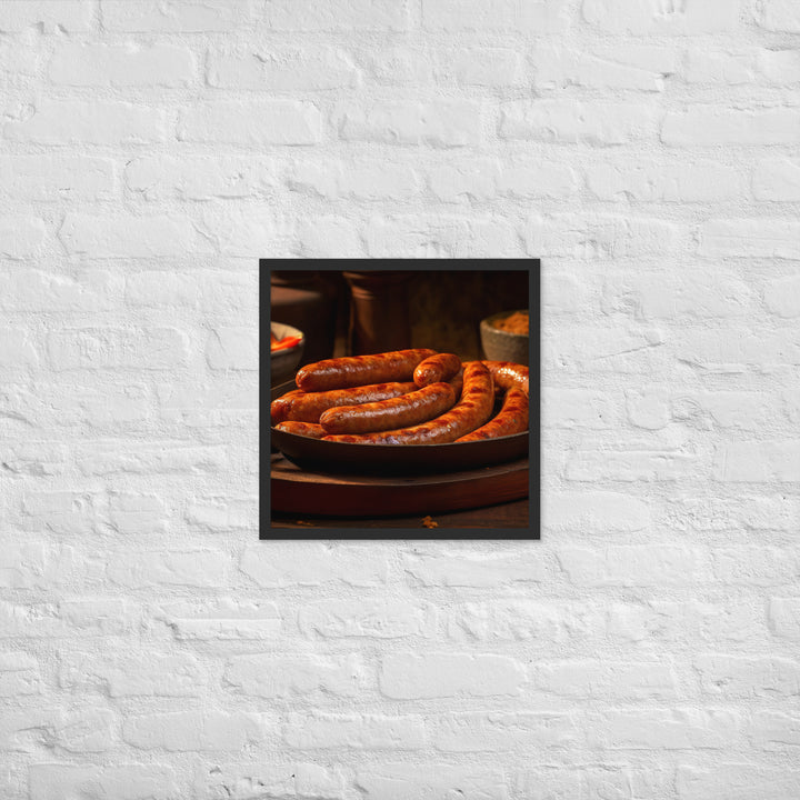 Baked Sausage Framed poster 🤤 from Yumify.AI