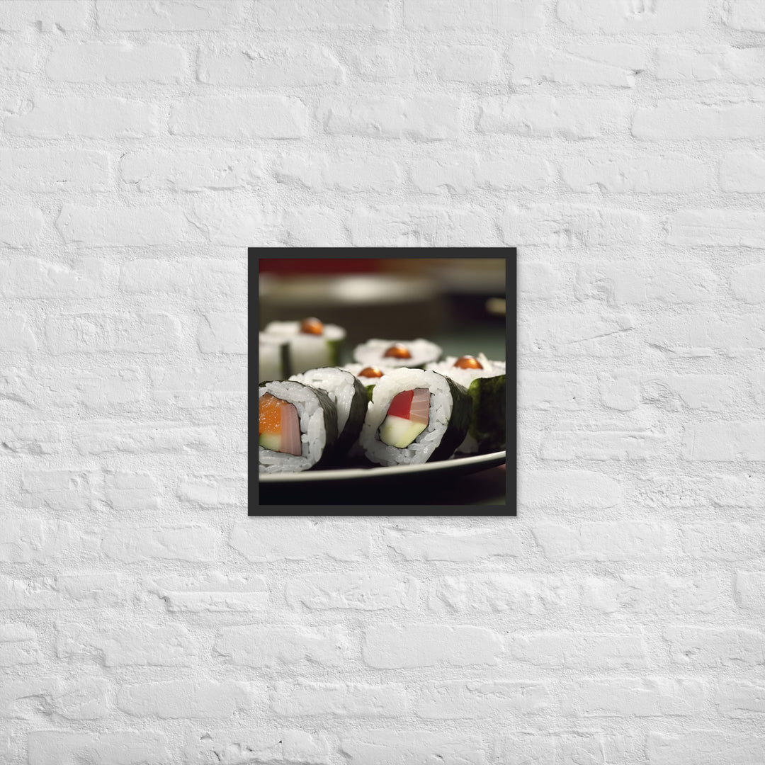 Sushi Rolls Framed poster 🤤 from Yumify.AI