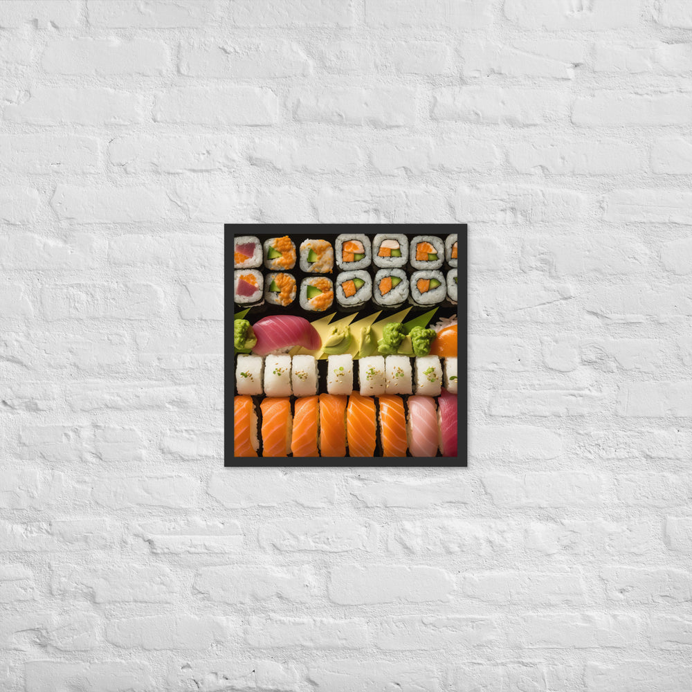 Sushi Platter Framed poster 🤤 from Yumify.AI