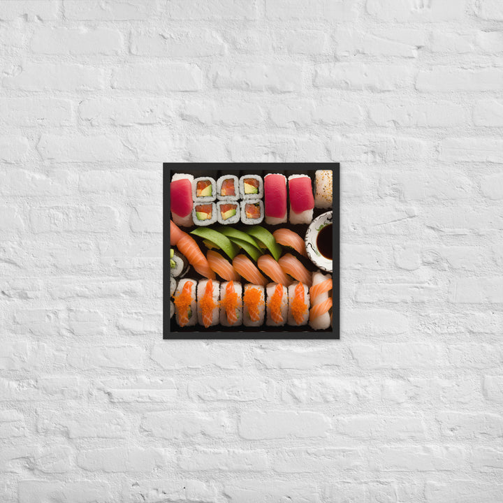 Sushi Platter Framed poster 🤤 from Yumify.AI