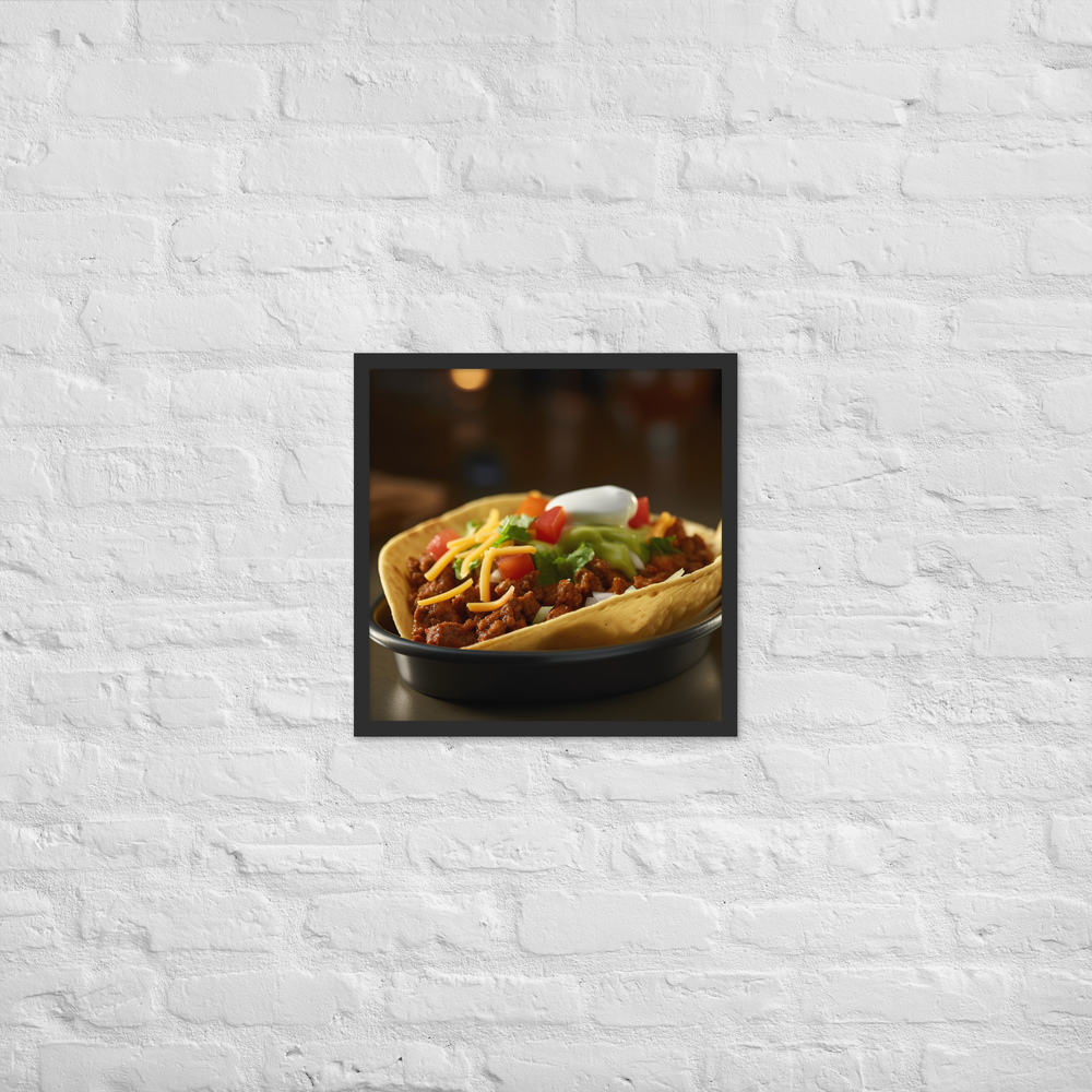 Taco Topper Framed poster 🤤 from Yumify.AI