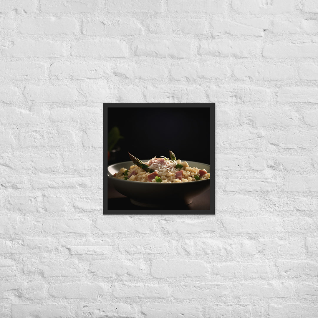 Parma Ham and Asparagus Risotto Framed poster 🤤 from Yumify.AI