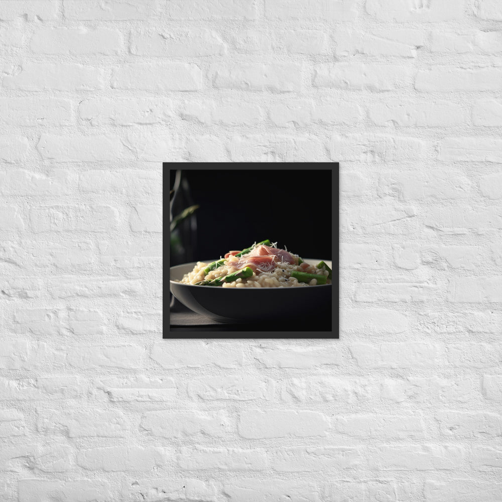 Parma Ham and Asparagus Risotto Framed poster 🤤 from Yumify.AI