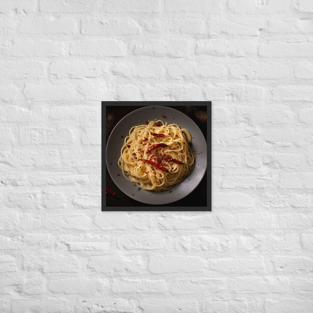 Spaghetti Aglio e Olio Framed poster 🤤 from Yumify.AI