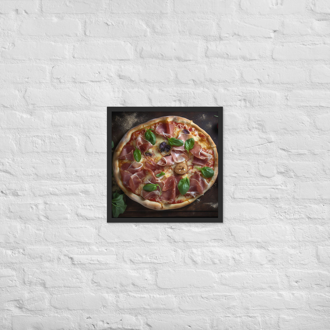 Parma Ham and Mozzarella Pizza Framed poster 🤤 from Yumify.AI