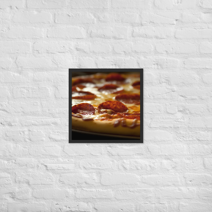 Pepperoni Pizza Framed poster 🤤 from Yumify.AI