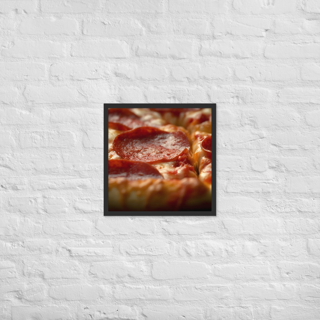 Pepperoni Pizza Framed poster 🤤 from Yumify.AI