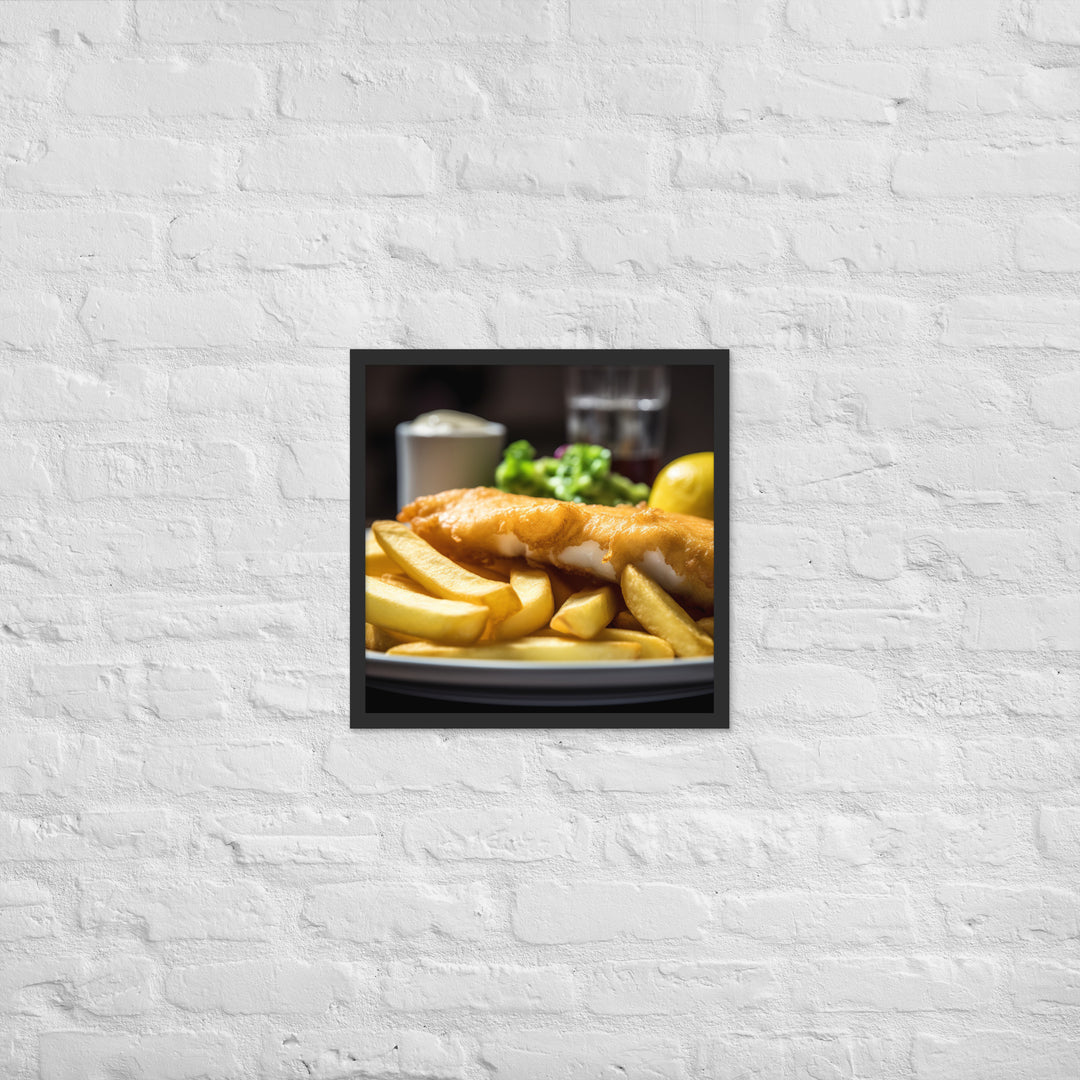 Fish and Chips Framed poster 🤤 from Yumify.AI